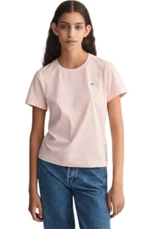 GANT Damen Reg Shield Ss T-Shirt T-Shirt, , 5XL