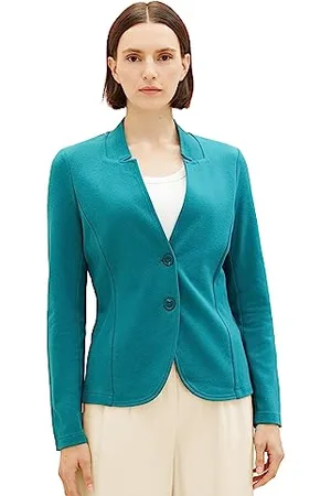 TOM TAILOR Damen 1038888 Basic Cosy Blazer, 21178-ever Green, S