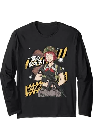 NineBlack Vintage Japanische Anime Girl Style 06 Langarmshirt