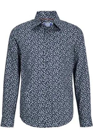 JACK & JONES Jprblabarnes Print Dobby L/S Shirt Pls