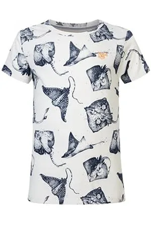 Noppies Jungen Boys Tee Duson Short Sleeve All Over Print T-Shirt, Whisper White, 92 EU