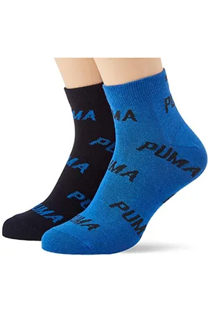 PUMA Unisex Quarter Socken, Marineblau/Grau/Blau, 43/46 (2er Pack)