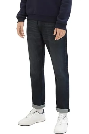TOM TAILOR Herren Aedan Straight Jeans, blue denim dark wash, 30/32