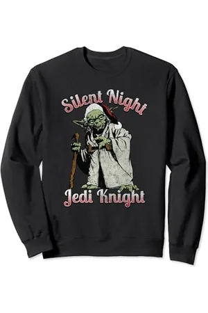 STAR WARS Christmas Santa Yoda Silent Night Jedi Knight Sweatshirt