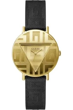 Guess Damen analog Quarz Uhr mit Edelstahl Armband GW0478L2