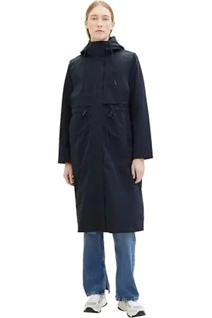 TOM TAILOR Damen Parka Regenmantel mit Kapuze, , XXL
