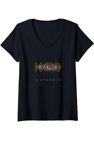 Def Leppard Euphorie T-Shirt mit V-Ausschnitt
