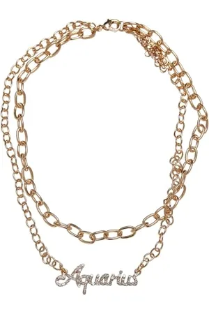 Urban classics Unisex Halskette Diamond Zodiac Golden Necklace, Farbe , Größe one size