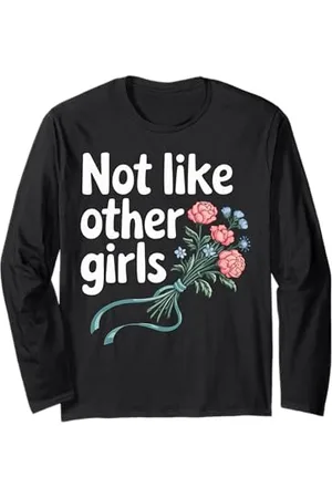 Graphic 365 Feministischer Slogan für Mädchen, kein anderes Mädchen, mit Blumenmuster Langarmshirt