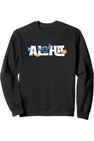 Disney Lilo & Stitch Aloha Floral Text Logo Sweatshirt