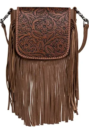 Montana West Western-Geldbörsen für Frauen Crossbody-Tasche Fransen Geldbörse Vintage Leder Boho Geldbörse Messenger Handtaschen, A2