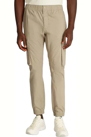 Calvin Klein Herren Cargo Hose Skinny Fit, Beige (Stone Gray), 28W