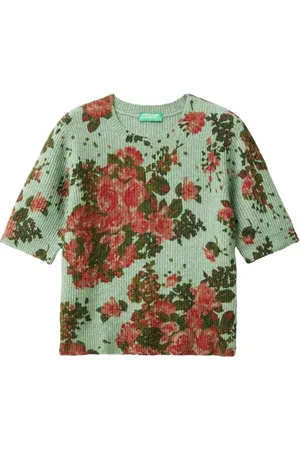 Benetton Damen Trikot G/C M/M 1hcld10bq T-Shirt, , L