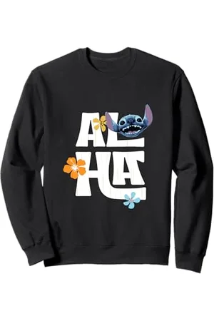 Disney Lilo & Stitch Aloha Distressed Floral Logo Sweatshirt