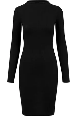 Urban classics Damen Ladies Rib Dress Kleid, , XL EU