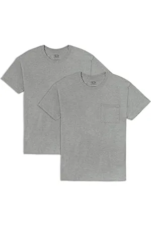 Fruit Of The Loom Herren Eversoft Cotton Short Sleeve Pocket, Breathable & Tag Free T-Shirt, , L