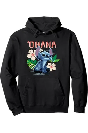 Disney Lilo & Stitch Ohana Sitting Stitch Cute Logo Pullover Hoodie