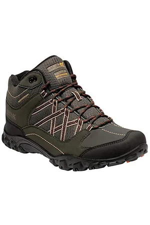 Regatta Edgepoint Waterproof Hiking Boot, Herren Trekking- & Wanderhalbschuhe, Grün (Bay Leaf/Burnt Umbre R56), 43 EU