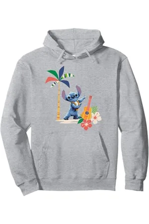 Disney Lilo & Stitch Hula Dancing Stitch Floral Logo Pullover Hoodie