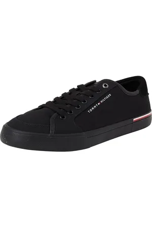 Tommy Hilfiger Herren Vulcanized Sneaker Core Corporate Canvas Low Top, (Black), 44