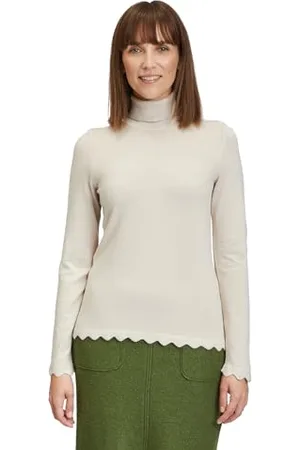 Betty Barclay Damen Feinstrickpullover mit Wellenstruktur Grau ,48