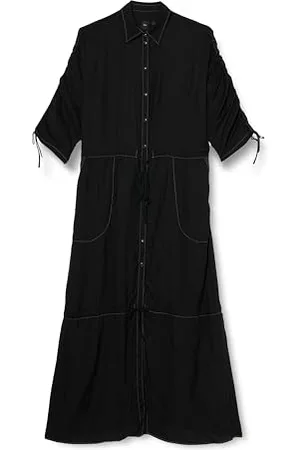 Pinko Damen Belfagor Twill-Kleid Viskose Lässiges Abendkleid, , S