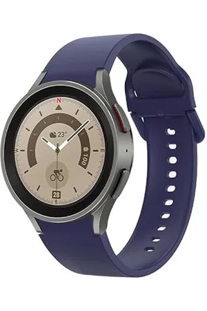 System-S Armband 20 mm aus Silikon für Samsung Galaxy Watch 5 4 Smartwatch in Blau