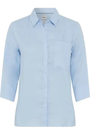 Brax Style Vicki Bluse aus Leinen mit verdeckter Knopfleiste