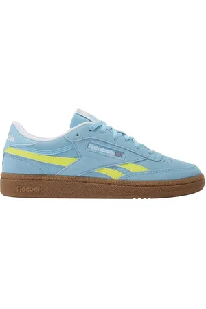 Reebok Club C Revenge Sneaker, DIGITAL BLUE/SOLAR ACID YELLOW/GUM, 37 EU
