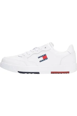 Tommy Hilfiger Herren Cupsole Sneaker Retro Essential Schuhe, (White), 42