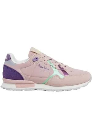 Pepe Jeans Mädchen-Sneaker Brit Print G, Rosa (verwaschenes Rosa), 5,5