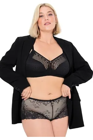 Ulla Popken Damen große Größen Übergrößen Plus Size TruYou Panty, Mesh, Spitze