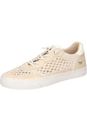 Mustang Damen 1376-310 Schnuerhalbschuh, Ivory, 37 EU
