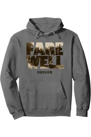 Playstation 3 Days Gone Farewell Oregon Landscape Big Chest Logo Pullover Hoodie