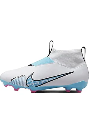 Nike Herren JR Zoom Superfly 9 ACAD FG/MG Sneaker, Weiß/baltischblau-rosa Explosion, 36.5 EU