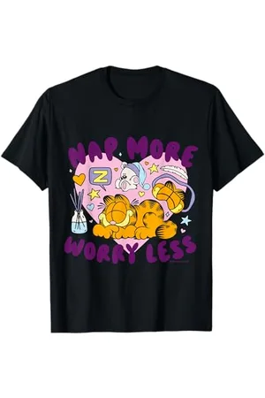 Garfield Katze Nap More Worry Less T-Shirt