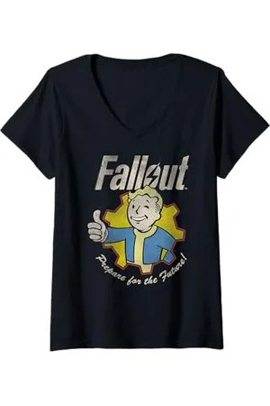 Fallout Damen Video Game Prepare for the Future Vault Boy T-Shirt mit V-Ausschnitt