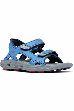 Columbia Childrens Techsun Vent Trekkingsandalen für Unisex Kinder, Blau (Stormy Blue x Mountain Red), 29 EU
