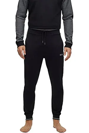 HUGO BOSS Herren Jogginghose Trainingshose Homewear Loungewear Tracksuit Pants, Farbe:Schwarz, Größe:M, Artikel:-001 Black