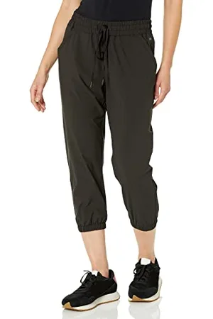Amazon Damen Leistungsstarke Crop-Jogginghose mit elastischem Gewebe, , L