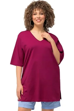 Ulla Popken Damen Basic-v-Shirt T, , 42-44