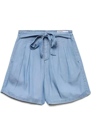 VERO MODA Damen VMMIA HR LOOSE SUMMER SHORTS GA Hose,, per pack Blau , W(Herstellergröße: M)