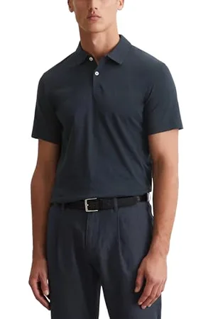 Marc O’ Polo Marc OߴPolo Herren Kurzarm-Poloshirt aus Bio-Baumwolle Shaped Fit, Blau , L