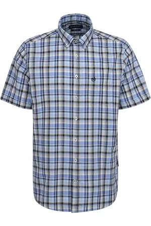 Bugatti Herren Hemd Button-Down Kurzarm Modern Fit