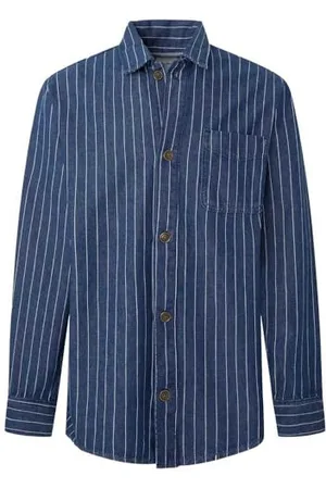 Pepe Jeans Herren Bolton Denim Hemd, Blau (Denim), S