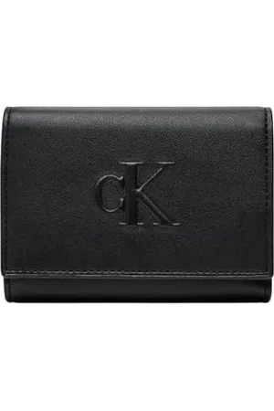 Calvin Klein Damen Geldbörse Sculpted Medium Trifold Faltbar, Schwarz (Black), Einheitsgröße