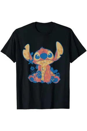 Disney Lilo & Stitch in Hawaiian Floral Print T-Shirt