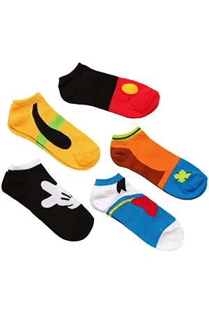 Disney Herren Mickey Mouse 5 Pack No Show Lässige Socken, , 43-47 EU (5er Pack)