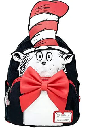 Loungefly Dr. Seuss Cat in the Hat Cosplay Damen Doppelriemen Schultertasche Geldbörse, , Medium