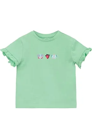 QS by s.Oliver Junior Baby Girls 2130619 T-Shirt, Kurzarm, Green, 74